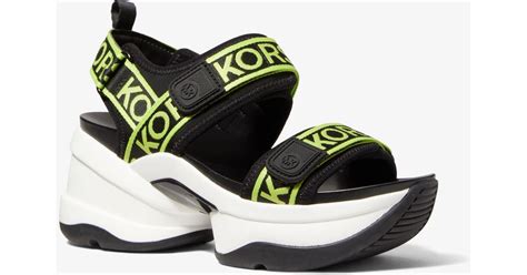 michael kors maverick chunky logo sandals|Maverick Logo Tape Scuba Sandal .